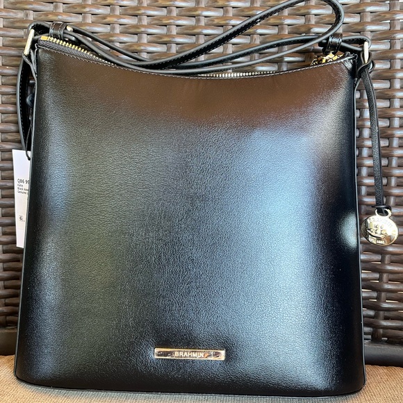 NWT Brahmin Black Katie in Smooth Leather Crossbody